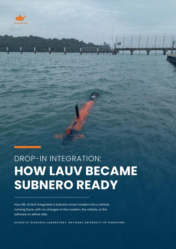 Drop-In Integration: How LAUV Became Subnero Ready